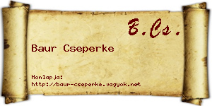 Baur Cseperke névjegykártya